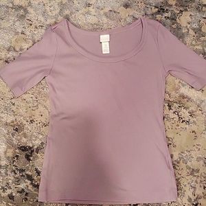H&M Fitted Scoop Neck T-shirt